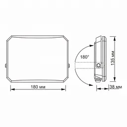 LED прожектор VIDEX F3 50W 5000K 220V Black (VLE-F3-0505) - мініатюра 6