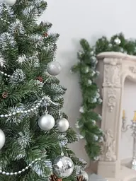 Сертифікована ялинка штучна пухнаста із снігом та шишками YaLINKA Е13 130 см із високоякісного нешкідливого вогнетривкого - мініатюра 9