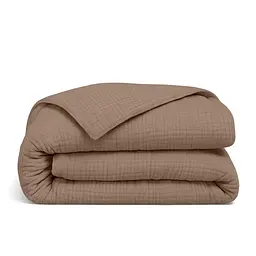 Комплект постільної білизни Cosas Brown CS1 Євро муслін коричневий (Muslin_019Brown_El180x30-019Brown_200) - мініатюра 5