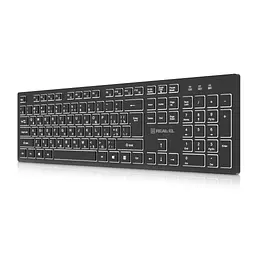 Клавіатура REAL-EL RK-725W Wireless/Bluetooth Black (EL123100061) - мініатюра 3