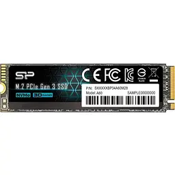 Накопичувач SSD Silicon Power P34A60 2280 PCIe 3.0 x4 NVMe 256GB SP256GBP34A60M28