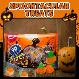 Жувальні цукерки Amos Halloween Gummy Pumpkin 240 г - мініатюра 2