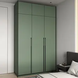 Шафа розпашна Moreli Ramo FR-0015 тридверна з полицями та антресоллю 1484х570х2500 мм Зелений Димчастий