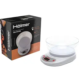 Ваги кухонні Holmer HSK-2016PB з чашею білі (HSK-2016PB) - мініатюра 7