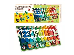 Логічна дерев’яна дошка-сортер зі шнурівкою, WToys