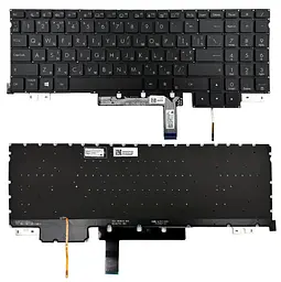 Клавіатура Asus ZenBook Pro 14 UX450FD UX480F чорна без рамки Прямий Enter підсвітка PWR UKR Original PRC (0KN1-5T1UA13)