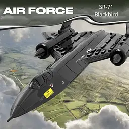 Конструктор Wange літак розвідник SR-71 Blackbird Чорний дрізд військова техніка авіація ,183 деталі - мініатюра 6