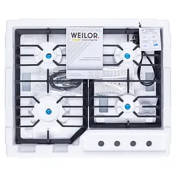 Поверхня газова на склі WEILOR GG 624 WH - мініатюра 12