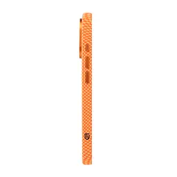 Карбоновый чехол для Apple iPhone 17, LikeCarbon2 MagCase, оранжевый, тонкий защитный чехол-панель из поликарбоната с магнитами N52, MagSafe, противоударный, совместимый с беспроводной зарядкой, приподнятые края для защиты камеры, ArmorStandart (ARM88614) - мініатюра 6