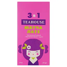 Чай Teahouse матча латте з цукром №124 3в1 150 г (10 шт. х 15 г) - мініатюра 2