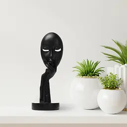Статуетка декоративна МВМ My Home Маска чорна (DH-ST-03 BLACK) - мініатюра 4