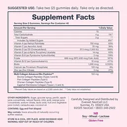 Мультивітаміни для жінок з колагеном Neocell Womens Multivitamin Multi Collagen Advanced Bio-Peptides смак ягід 80 жувальних цукерок - мініатюра 4