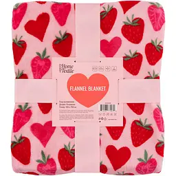 Плед Ardesto Valentine's Flannel 160х200 см полунички, рожевий (ART0145PB)