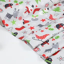 Дитяча постільна білизна в ліжечко CHRISTMAS CS4, сірий (XmasGrey_Paws_140) - мініатюра 6