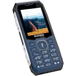 Кнопковий телефон Sigma mobile X-Style 341 BRO TYPE-C синій - мініатюра 4