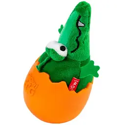 Іграшка для собак GiGwi EGG Крокодил-неваляшка, з пищалкою,14 см (2319)