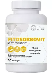 Фітосорбовіт 60 капс., очищення організму, знижує алергічні прояви, A-line.
