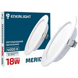 Світлодіодний світильник стельовий Enerlight Meridian, 18W, 4000К (MERIDIAN18SMD80N) - мініатюра 2