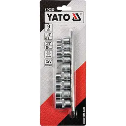 Набір головок Yato TORX Е5-Е16 квадрат 1/4" торцеві з перехідником M=3/8", 9 шт. (YT-0520) - мініатюра 3