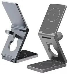 Зарядний пристрій Proove Titan Volt 3 in 1 gray (WSTV15000003) - мініатюра 2