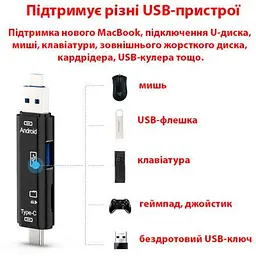 Зчитувач флеш-карт Dynamode 3-in-1 (D-188) - мініатюра 6