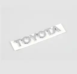 Емблема напис Toyota Хром 115х20 мм Пластик на скотчі (Завод) - мініатюра 3