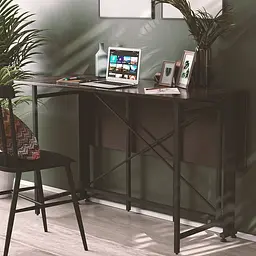 Стіл-книга трансформер Оріон 3 Ferrum-decor 750x1150x880 Чорний метал ДСП Венге Магія 16 мм (FRD-105631)