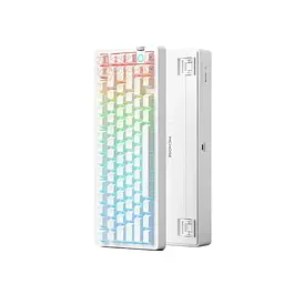 Ігрова механічна клавіатура Mchose G75 V2 / Три режими підключення / Ice Blue Switch / White