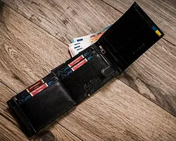 Чоловічий шкіряний портмоне в подарунковій упаковці Peterson 12х9,5х2,5 см acs0029551 - мініатюра 5