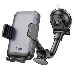Автотримач Hoco H27 Rock push-type (center console) Black / Gray - мініатюра 2