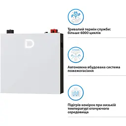Акумулятор Dyness LiFePO4 48V (48V/100Ah/5120Wh) (DL5.0C Pro) [153565] - мініатюра 5