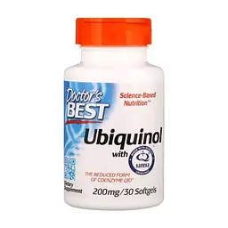 Антиоксидант Doctor's Best Убіхінол, Ubiquinol with Kaneka, 200 мг, 30 желатинових капс (DRB-00274)