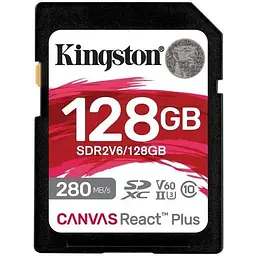 Карта пам'яті Kingston 128GB SDXC class 10 UHS-II U3 Canvas React Plus (SDR2V6/128GB)
