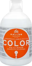 Шампунь для фарбованого і сухого волосся Kallos Color Shampoo With Linseed Oil 1 л - мініатюра 3