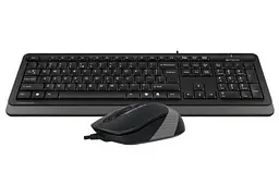 Комплект A4Tech Fstyler Sleek Multimedia Comfort F1010, Black/Grey, клавіатура+миша, USB - мініатюра 2