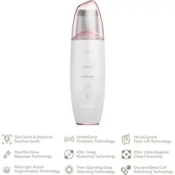 Мікрострумовий скрабер для шкіри та усунення чорних точок GESKE MicroCurrent Skin Scrubber & Blackhead Remover 9 в 1 пудровий - мініатюра 3