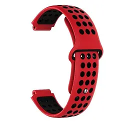 Спортивний ремінець з перфорацією Primo для годинника Garmin Forerunner/Approach Red Black - мініатюра 2