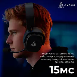 Навушники Ajazz AHM09 MAX 3-Mode Black (AHM09-MAX-BGY) - мініатюра 15