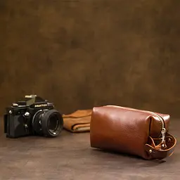 Чоловіча шкіряна косметичка GRANDE PELLE 15х10х7 см acs0018594 - мініатюра 6