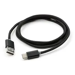 Дата кабель USB 2.0 AM to USB-C 1.0m LED black Vinga (VCPDCTCLED1BK) - мініатюра 2