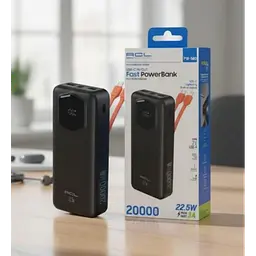 Зовнішній акумулятор Power bank ACL PW-140 20000 mAh PD22,2W+QC3.0 батарея швидке заряджання Чорний - мініатюра 2