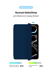 Чехол-книжка для планшета Apple iPad Pro 11 (2024)/Pro 11 (2025) M5, Original Smart Case, midnight blue, 11 , подставка на планшет, искусственная кожа, микрофибра, магнитная крышка с автоотключением экрана, ArmorStandart (ARM78296) - мініатюра 4