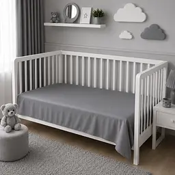 Дитяча постільна білизна MIRSON BABY фланель Ash grey 110х160см (2200012799482) - мініатюра 8