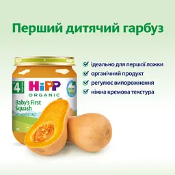Органічне пюре HiPP Перший дитячий гарбуз 125 г - мініатюра 3