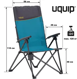 Крісло розкладне Uquip Becky Blue/Grey (244026), Синій - мініатюра 7