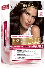 Краска для волос L’Oréal Paris Excellence Creme, тон 3.00 (темно-каштановый), 176 мл (A9948400)