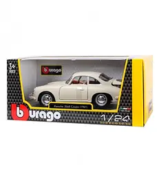 Автомодель Bburago Porsche 356B 1961 р 1:24 білий (18-22079) - мініатюра 3
