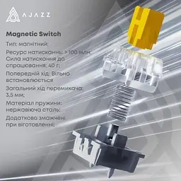 Клавіатура Ajazz AK820 MAX Magnetic Switch RGB USB White (AK820MAX-WM-PWB) - мініатюра 4