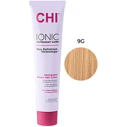 Крем-фарба для волосся CHI Ionic 9G світлий золотистий блонд професійна безаміачна 85 г - мініатюра 2