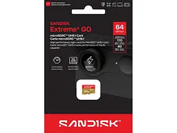 Карта пам'яті SanDisk Extreme Go microSDXC 64 GB (SDSQXGN-064G-GN6MN) - мініатюра 3